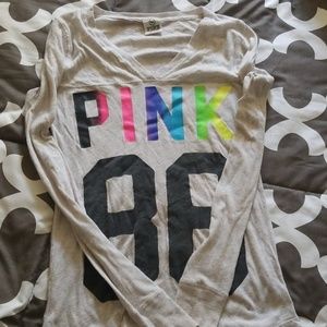 PINK V Neck looking sleeve shirt